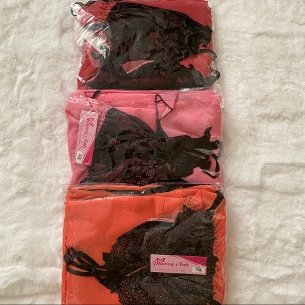 Sheer sexy nightgowns w/ kimono robe random color​ - Picture 6 of 8